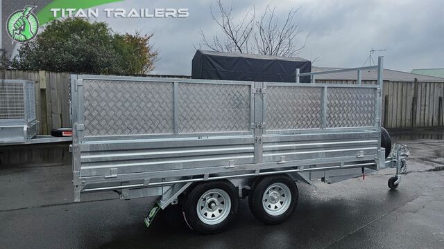 Titan 12x7 Flat Deck Hydraulic Tipping Trailer