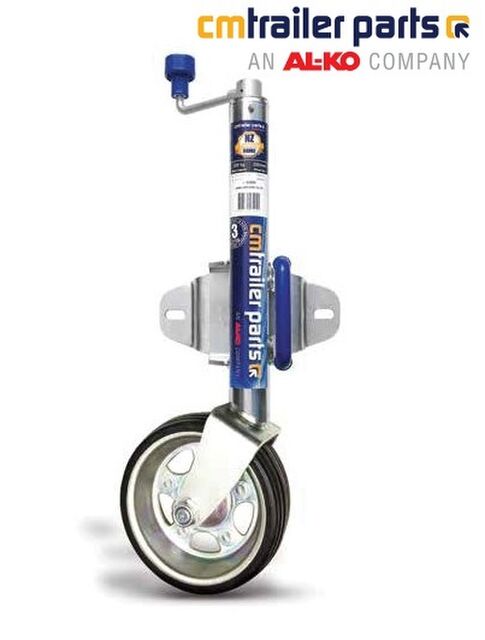 Premium Jockey Wheel - 230x80mm Dia Solid Rubber Wheel