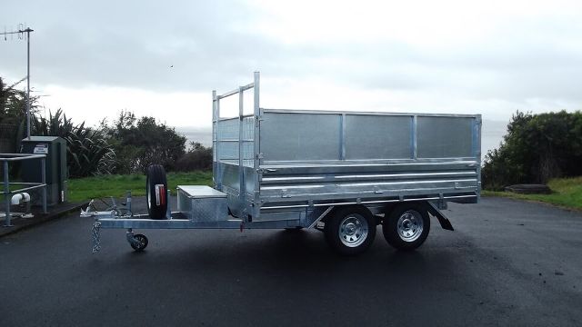Titan 10x7 Flat Deck Hydraulic Tipping Trailer