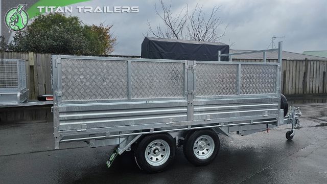 Titan 12x7 Flat Deck Hydraulic Tipping Trailer